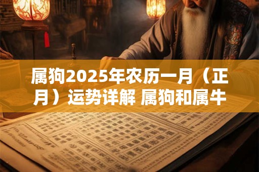 属狗2025年农历一月（正月）运势详解 属狗和属牛合不合
