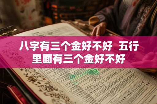 八字有三个金好不好  五行里面有三个金好不好