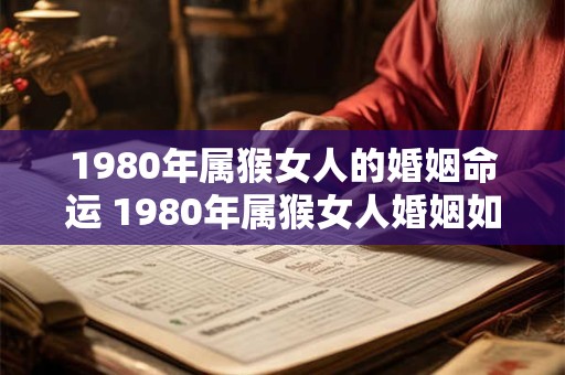 1980年属猴女人的婚姻命运 1980年属猴女人婚姻如何