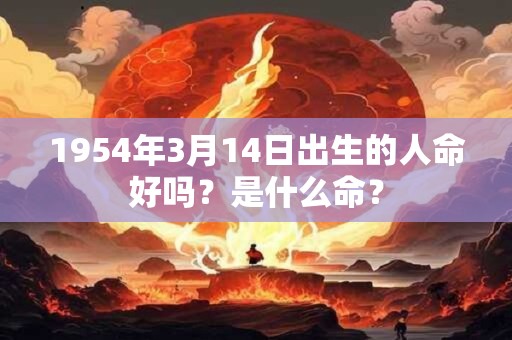 1954年3月14日出生的人命好吗？是什么命？