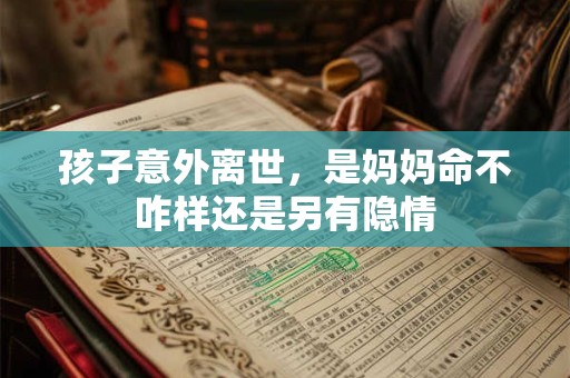孩子意外离世，是妈妈命不咋样还是另有隐情