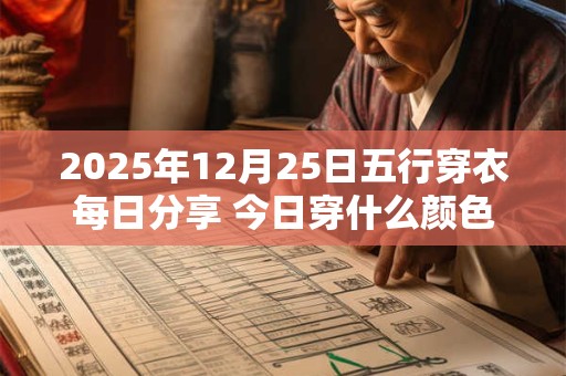 2025年12月25日五行穿衣每日分享 今日穿什么颜色最旺运