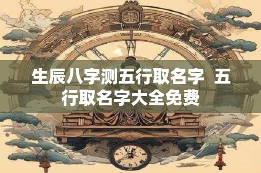 详细阅读:生辰八字测五行取名字 五行取名字大全免费 生辰八字测五行取名字 五行取名字大全免费
