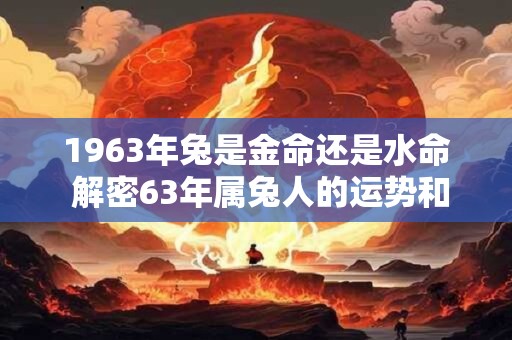 1963年兔是金命还是水命 解密63年属兔人的运势和命格分析