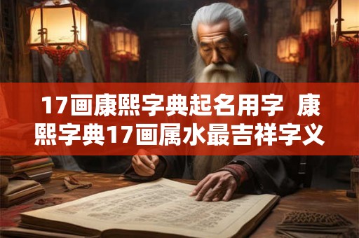 17画康熙字典起名用字  康熙字典17画属水最吉祥字义