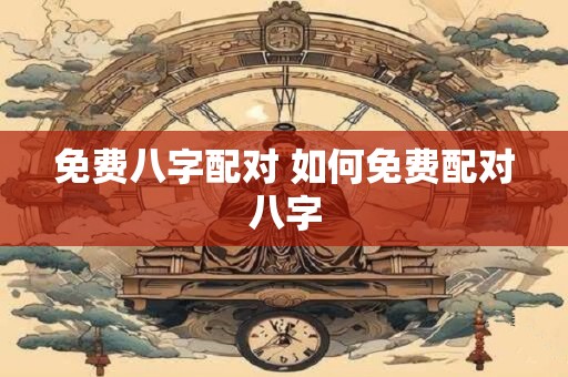 免费八字配对 如何免费配对八字