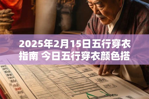 2025年2月15日五行穿衣指南 今日五行穿衣颜色搭配