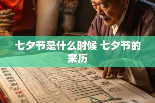 七夕节是什么时候 七夕节的来历