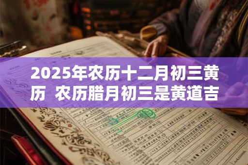 2025年农历十二月初三黄历  农历腊月初三是黄道吉日吗