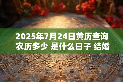 2025年7月24日黄历查询 农历多少 是什么日子 结婚吉时