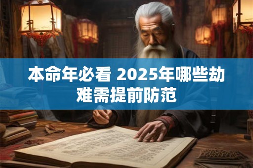 本命年必看 2025年哪些劫难需提前防范