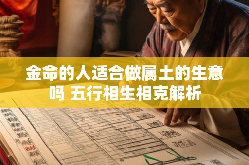 金命的人适合做属土的生意吗 五行相生相克解析