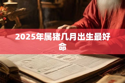 2025年属猪几月出生最好命