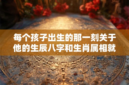 每个孩子出生的那一刻关于他的生辰八字和生肖属相就已经注定