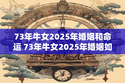 73年牛女2025年婚姻和命运 73年牛女2025年婚姻如何