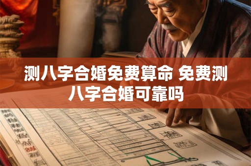 测八字合婚免费算命 免费测八字合婚可靠吗