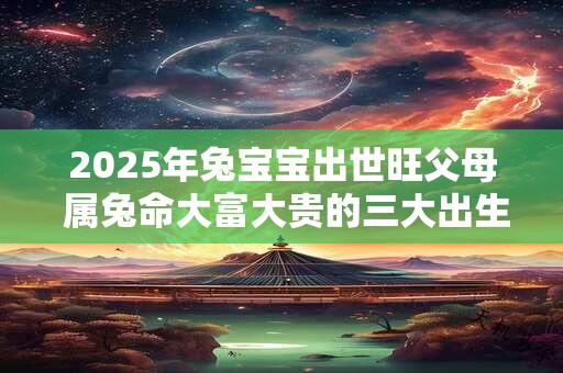 2025年兔宝宝出世旺父母 属兔命大富大贵的三大出生日