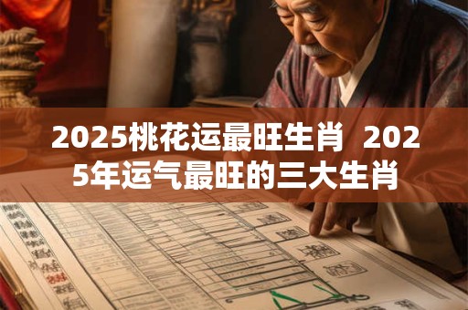 2026桃花运最旺生肖  2026年运气最旺的三大生肖