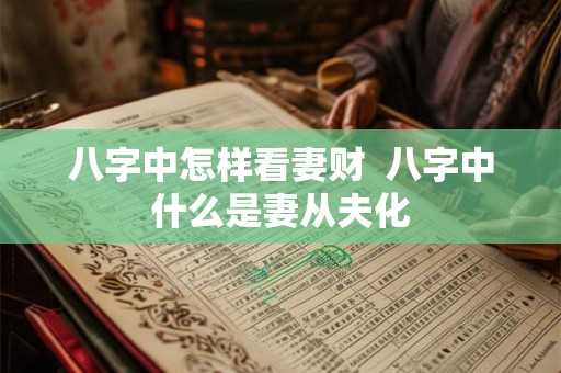 八字中怎样看妻财  八字中什么是妻从夫化