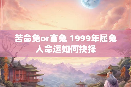 苦命兔or富兔 1999年属兔人命运如何抉择