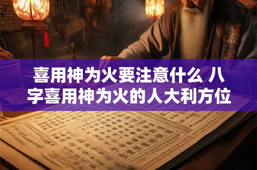 喜用神为火要注意什么 八字喜用神为火的人大利方位