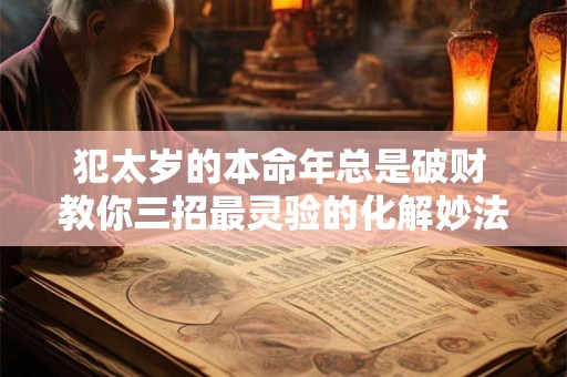 犯太岁的本命年总是破财 教你三招最灵验的化解妙法