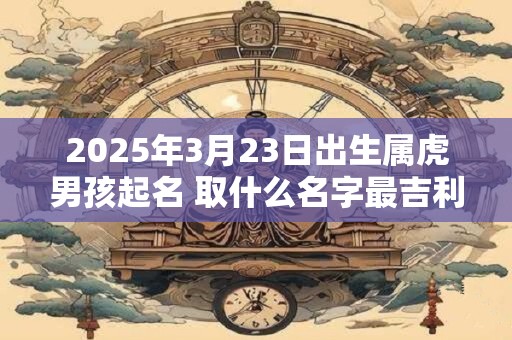 2025年3月23日出生属虎男孩起名 取什么名字最吉利 2025年3月23日出生属虎男孩起名 取什么名字最吉利