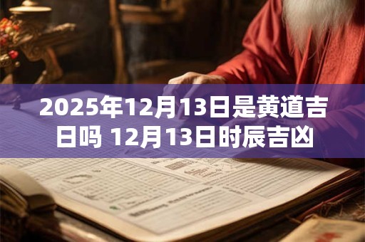 2025年12月13日是黄道吉日吗 12月13日时辰吉凶 2025年12月13日是黄道吉日吗 12月13日时辰吉凶