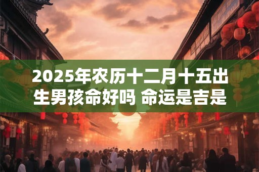 2025年农历十二月十五出生男孩命好吗 命运是吉是凶