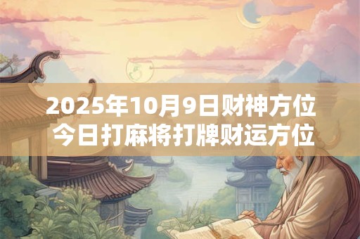 2025年10月9日财神方位 今日打麻将打牌财运方位！