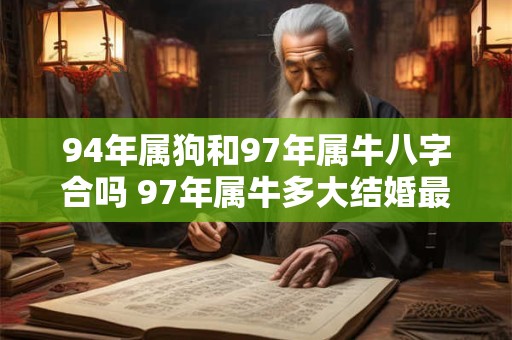 94年属狗和97年属牛八字合吗 97年属牛多大结婚最好