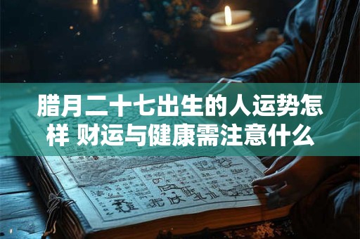 腊月二十七出生的人运势怎样 财运与健康需注意什么