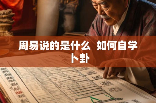 周易说的是什么  如何自学卜卦