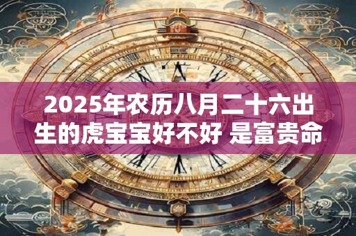 2025年农历八月二十六出生的虎宝宝好不好 是富贵命吗