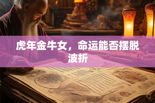 虎年金牛女，命运能否摆脱波折