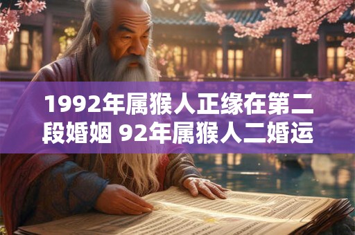 1992年属猴人正缘在第二段婚姻 92年属猴人二婚运势如何
