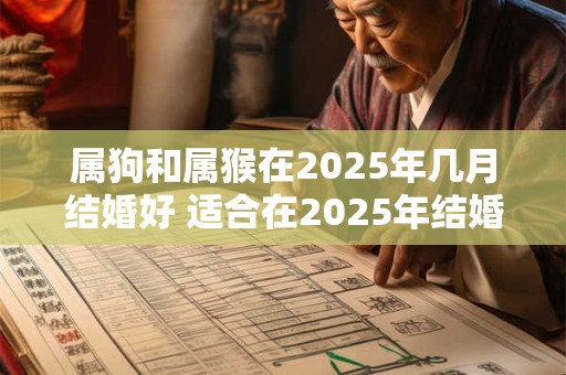 属狗和属猴在2025年几月结婚好 适合在2025年结婚吗