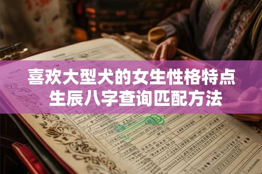 喜欢大型犬的女生性格特点  生辰八字查询匹配方法