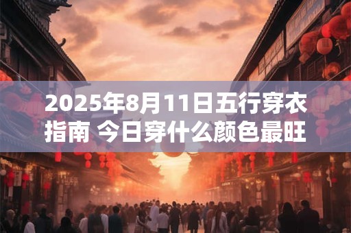 2025年8月11日五行穿衣指南 今日穿什么颜色最旺运