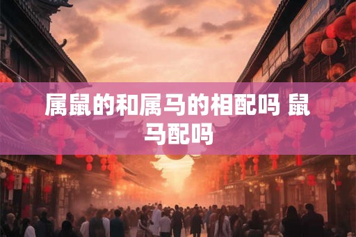 属鼠的和属马的相配吗 鼠马配吗