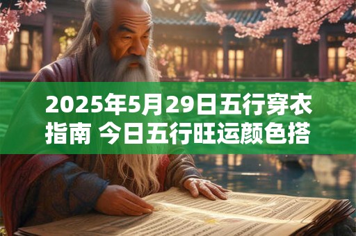 2025年5月29日五行穿衣指南 今日五行旺运颜色搭配