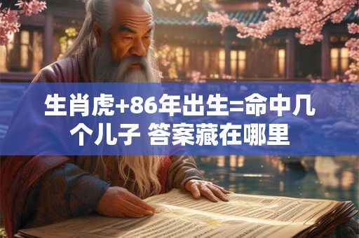 生肖虎+86年出生=命中几个儿子 答案藏在哪里