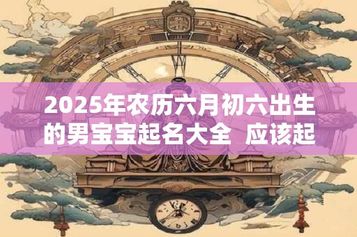 2025年农历六月初六出生的男宝宝起名大全  应该起什么名字