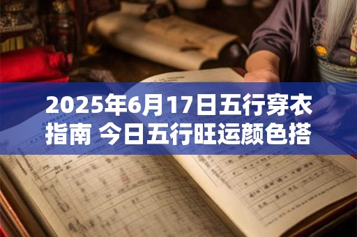 2025年6月17日五行穿衣指南 今日五行旺运颜色搭配