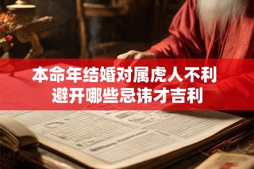 本命年结婚对属虎人不利 避开哪些忌讳才吉利