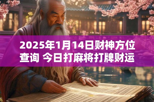 2025年1月14日财神方位查询 今日打麻将打牌财运方位