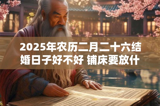 2025年农历二月二十六结婚日子好不好 铺床要放什么东西