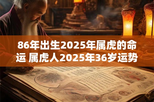 86年出生2025年属虎的命运 属虎人2025年36岁运势