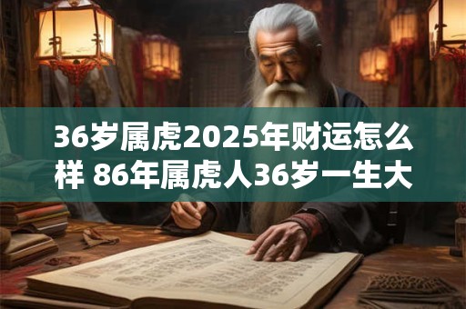 36岁属虎2025年财运怎么样 86年属虎人36岁一生大劫