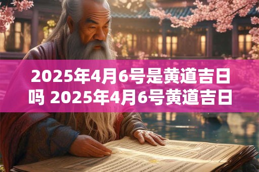 2025年4月6号是黄道吉日吗 2025年4月6号黄道吉日吗